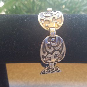 SILPADA #B1700 Oval Link Scroll Design SS Bracelet